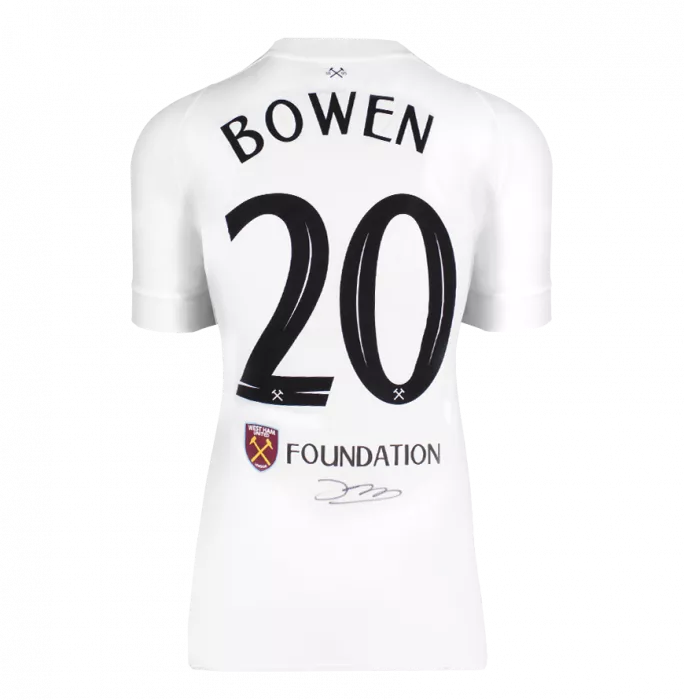 Icons Jarrod Bowen Back Signed West Ham United Conference League Winners Shirt In Classic Frame