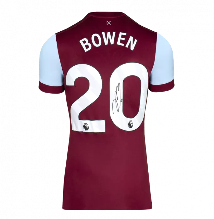 Icons Jarrod Bowen Signed West Ham United 2023-24 Home Shirt In Hero Frame: Option 1