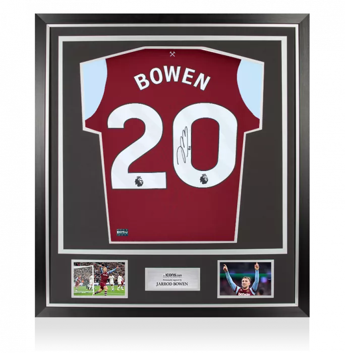 icons Jarrod Bowen Signed West Ham United 2023-24 Home Shirt In Classic Frame