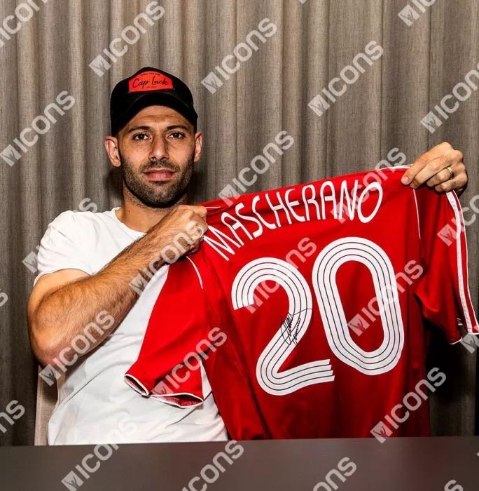 Icons Javier Mascherano Back Signed Liverpool 2006-07 Home Shirt