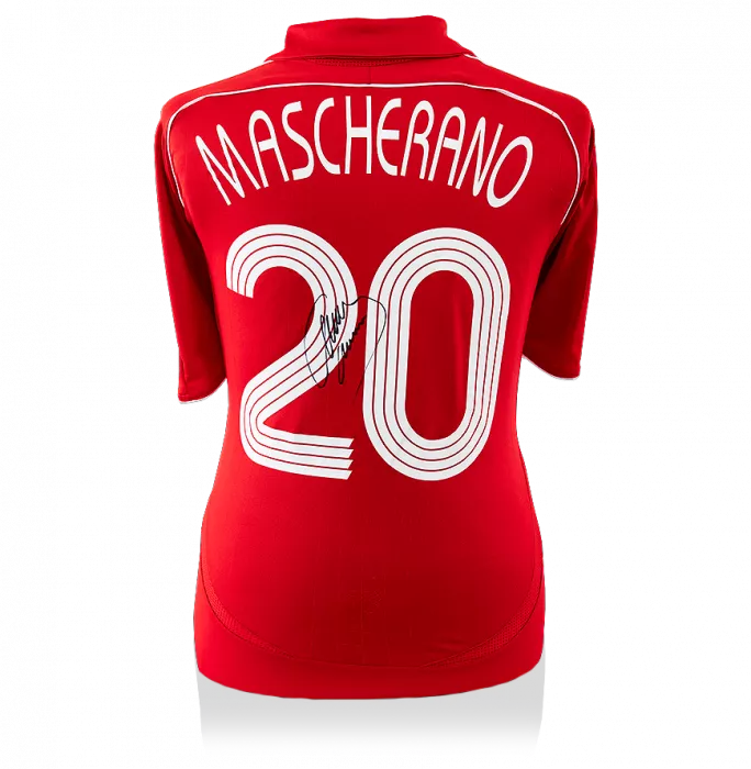 icons Javier Mascherano Back Signed Liverpool 2006-07 Home Shirt