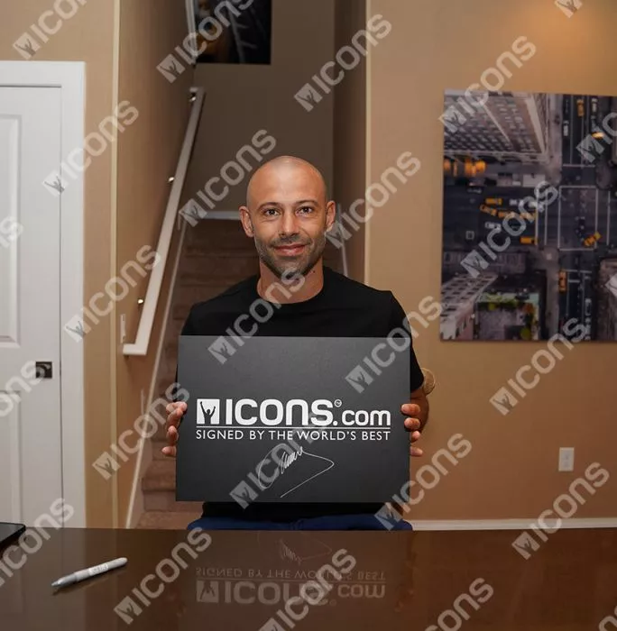 Icons Javier Mascherano Official UEFA Champions League Back Signed And Hero Framed Liverpool FC 2021-22 Home Shirt With Fan Style Numbers