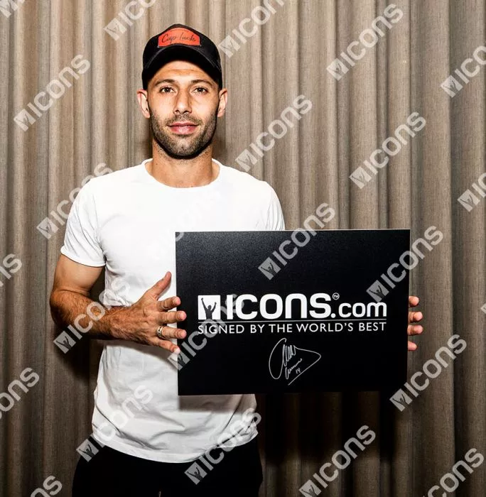 Icons Javier Mascherano Official UEFA Champions League Back Signed And Hero Framed Liverpool 2021-22 Home Shirt With Fan Style Numbers
