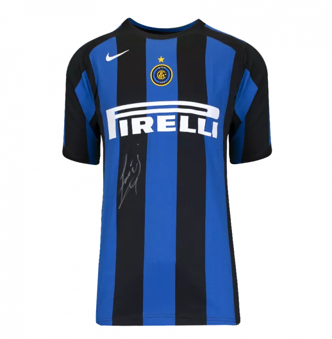 Icons Javier Zanetti Front Signed Internazionale 2005-06 Home Shirt