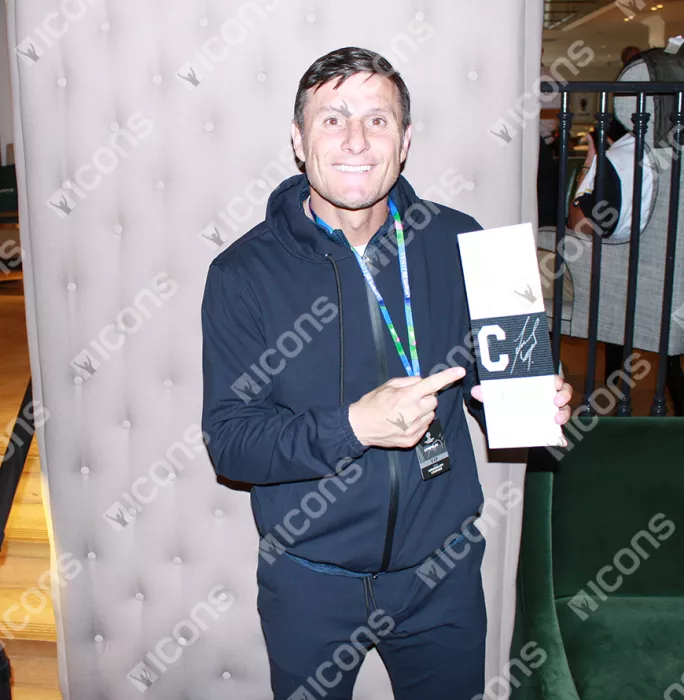 Icons Javier Zanetti Signed And Framed Captain's Armband