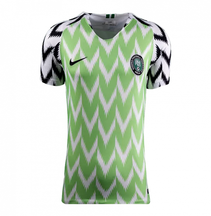 Icons Jay-Jay Okocha Official FIFA World Cup™ Back Signed And Hero Framed Nigeria 2018 Home Shirt