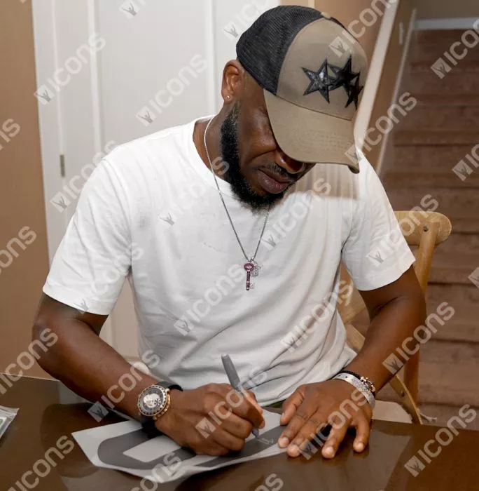 Icons Jay-Jay Okocha Official FIFA World Cup™ Back Signed And Hero Framed Nigeria 2018 Home Shirt