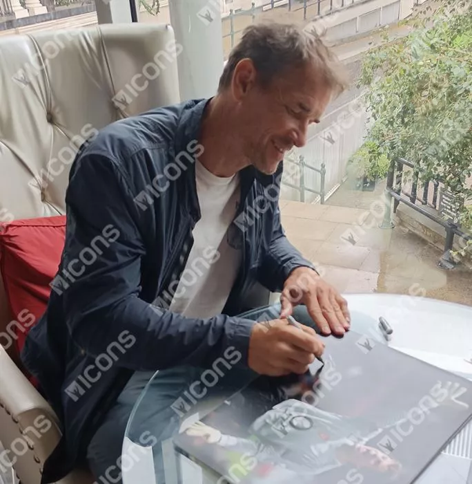 Icons Jens Lehmann Signed Arsenal Photo In Black Wooden Frame: Gunners Legend