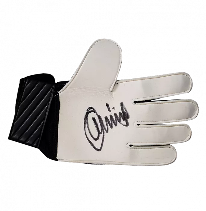 Icons Jerzy Dudek Signed Black And Green Umbro Goalkeeper Glove
