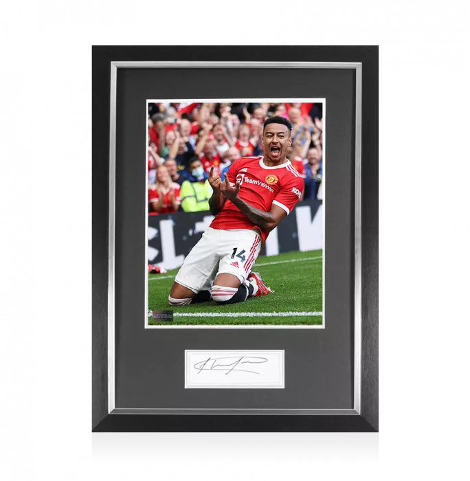 Icons Jesse Lingard Signed Plaque And Photo Frame: Old Trafford Star