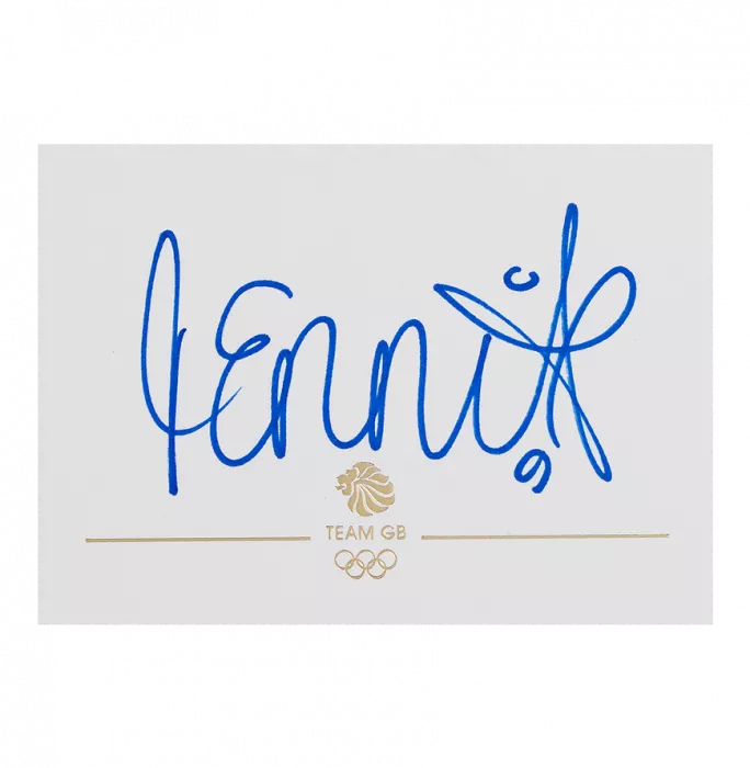icons Jessica Ennis-Hill Signed 2012 London Olympics 3.5 x 2.5 Inch Card