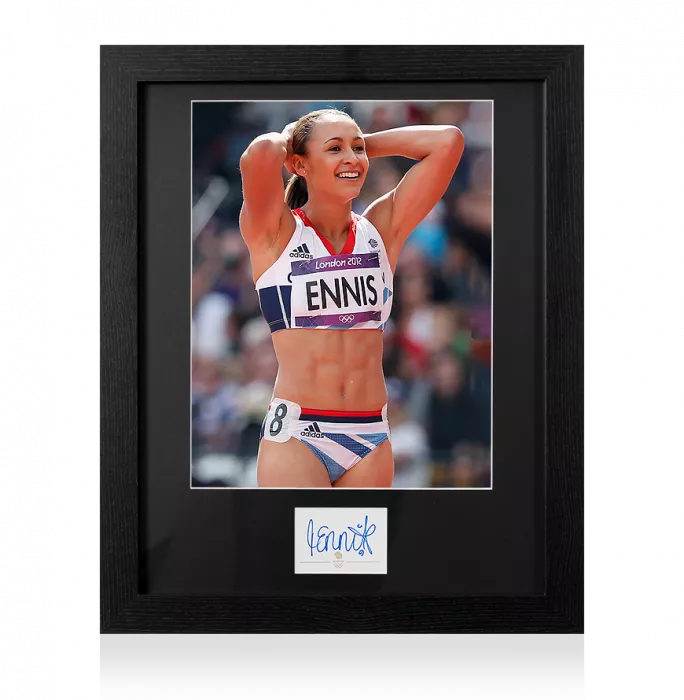 icons Jessica Ennis-Hill Signed Team GB Card and Photo Frame: Option 1