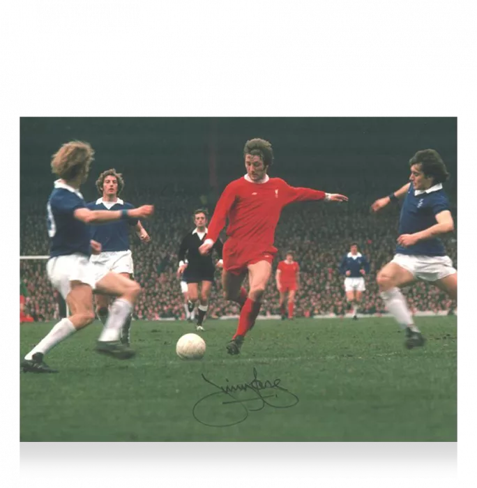 Icons Jimmy Case Signed Liverpool Photo In Black Wooden Frame
