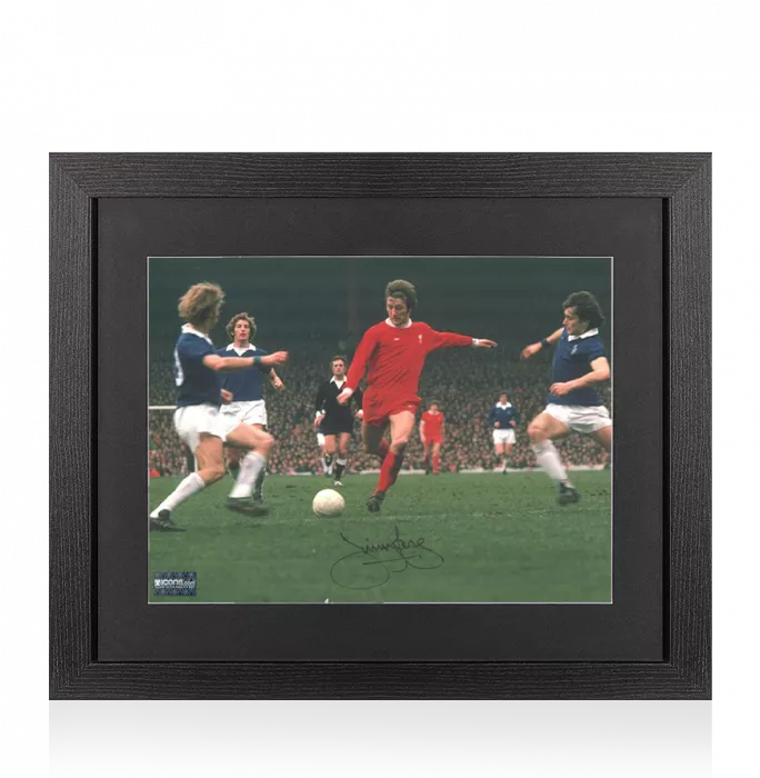 Icons Jimmy Case Signed Liverpool Photo In Black Wooden Frame