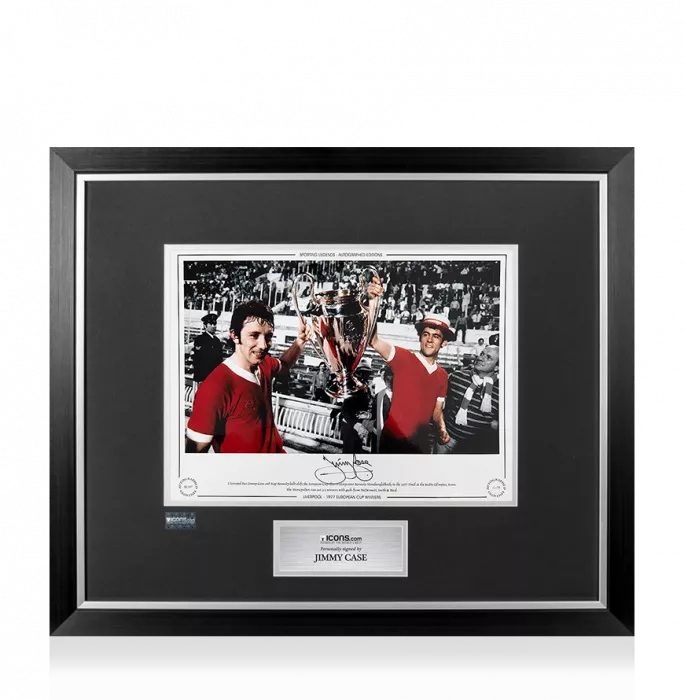 icons Jimmy Case Signed Liverpool Photo In Premium Photo Frame