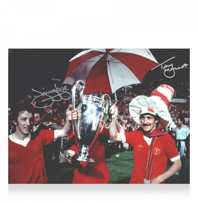 icons Jimmy Case & Terry McDermott Dual Signed Liverpool Photo