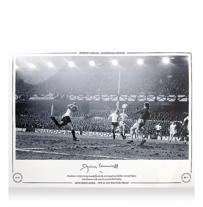 icons Jimmy Greenhoff Signed Manchester United Photo