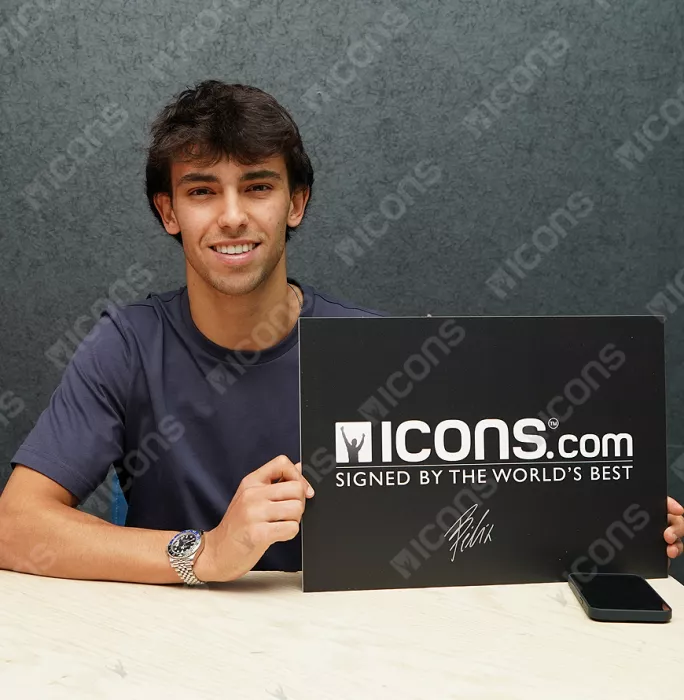 Icons Joao Felix Back Signed Portugal 2020-21 Home Shirt