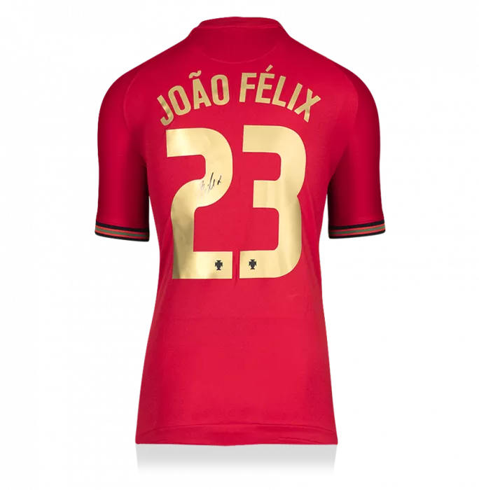 icons Joao Felix Back Signed Portugal 2020-21 Home Shirt
