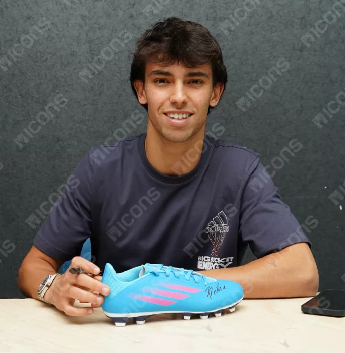 Icons Joao Felix Signed Blue And Pink Adidas Speedflow+ X .4 Boot
