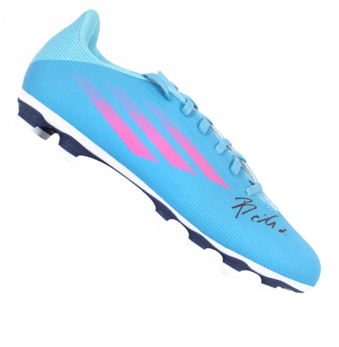 icons Joao Felix Signed Blue and Pink Adidas Speedflow+ X .4 Boot