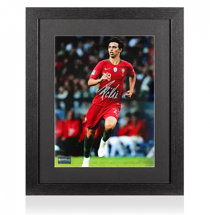 icons Joao Felix Signed Portugal Photo In Black Wooden Frame: 2019 UEFA Nations League Winner