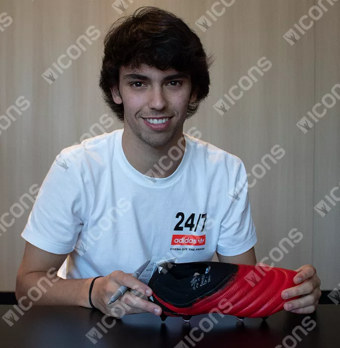 Icons Joao Felix Signed Red Adidas Copa 20 Boot In Bubble Frame: Portugal
