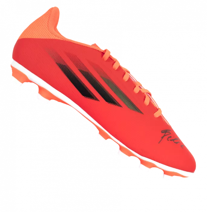 Icons Joao Felix Signed Red Adidas Speedflow+ X .4 Boot In Acrylic Case