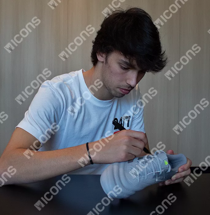 Icons Joao Felix Signed Silver Adidas Copa 19 Boot In Acrylic Case