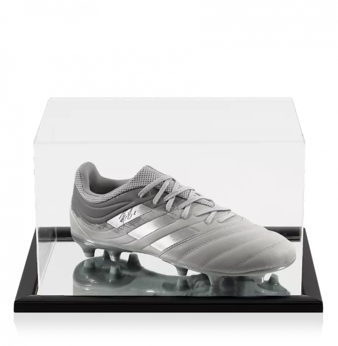 icons Joao Felix Signed Silver Adidas Copa 19 Boot In Acrylic Case