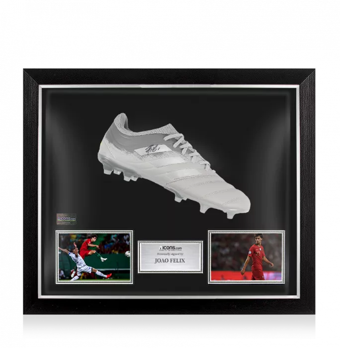 icons Joao Felix Signed Silver Adidas Copa 19 Boot In Bubble Frame: Option 1