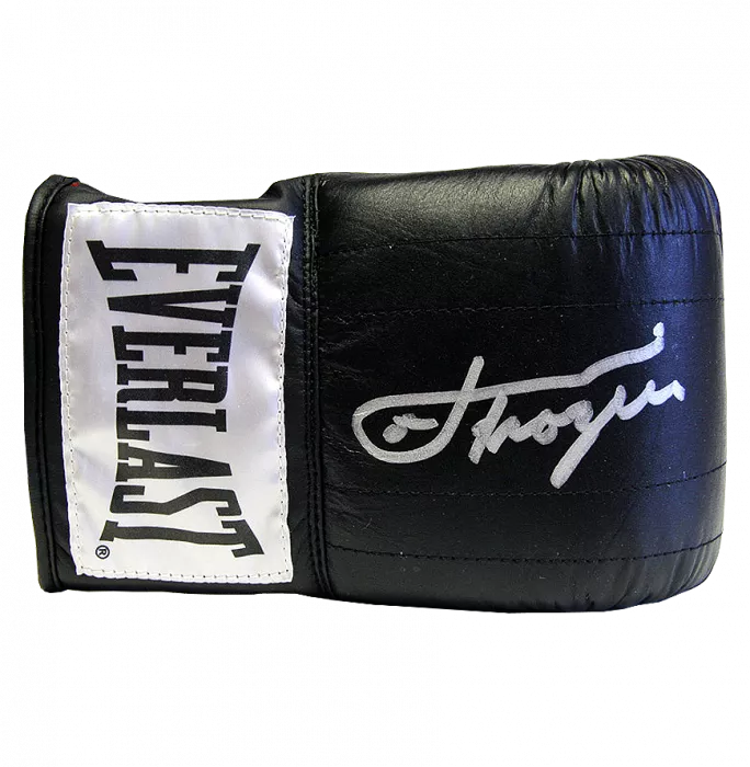 Icons Joe Frazier Signed Black Everlast Boxing Glove