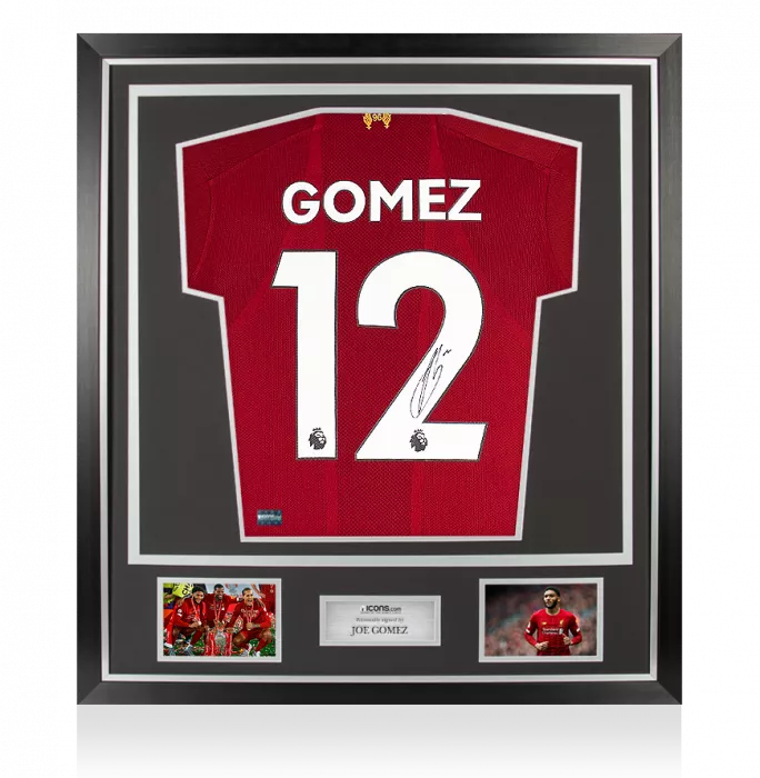 icons Joe Gomez Back Signed Liverpool 2019-20 Home Shirt In Classic Frame