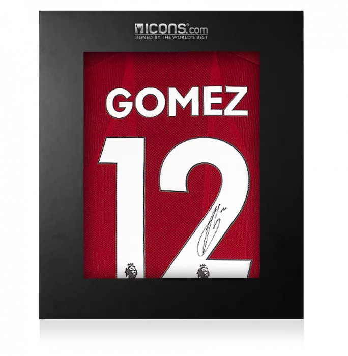 icons Joe Gomez Back Signed Liverpool 2019-20 Home Shirt In Deluxe Packaging