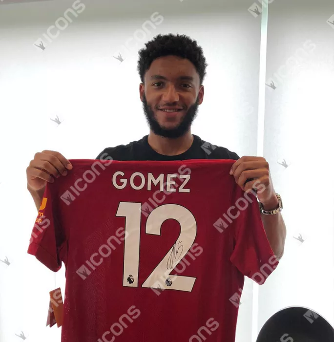Icons Joe Gomez Official UEFA Champions League Back Signed And Framed Liverpool 2019-20 Home Shirt