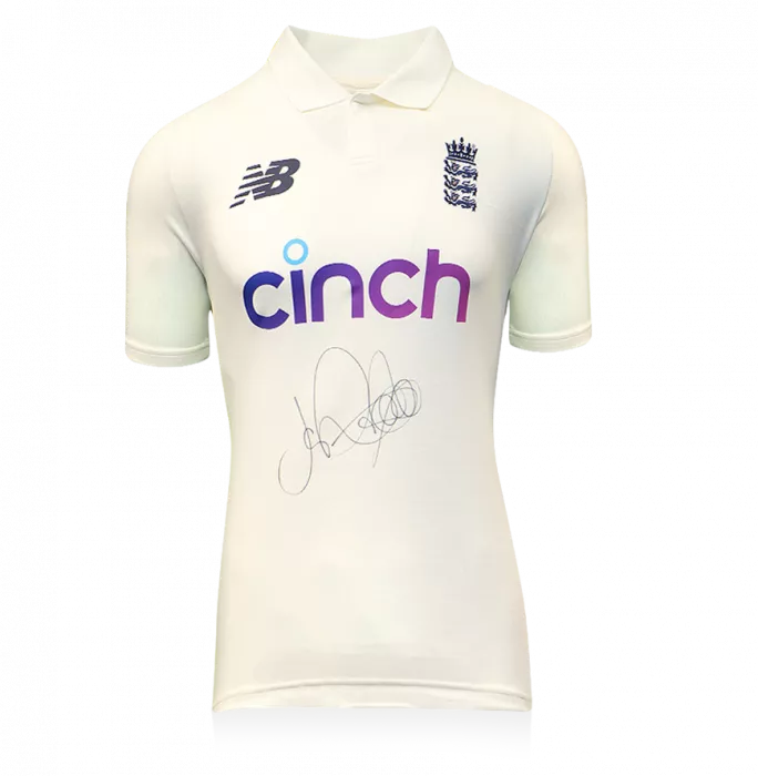 Icons Joe Root Front Signed White England Test Cricket Shirt In Hero Frame: Option 1