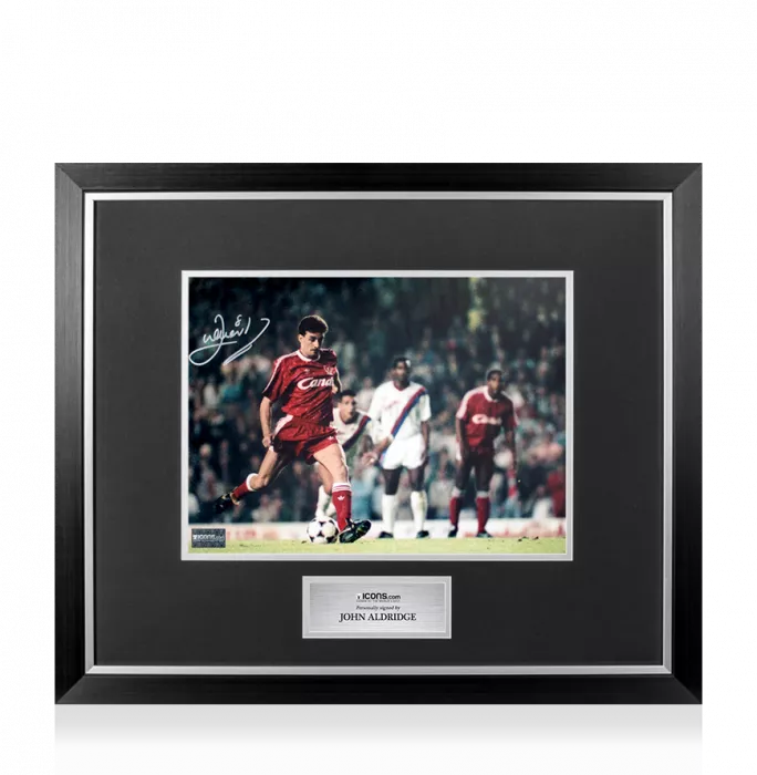 Icons John Aldridge Signed Liverpool FC Photo In Premium Photo Frame: Reds Legend