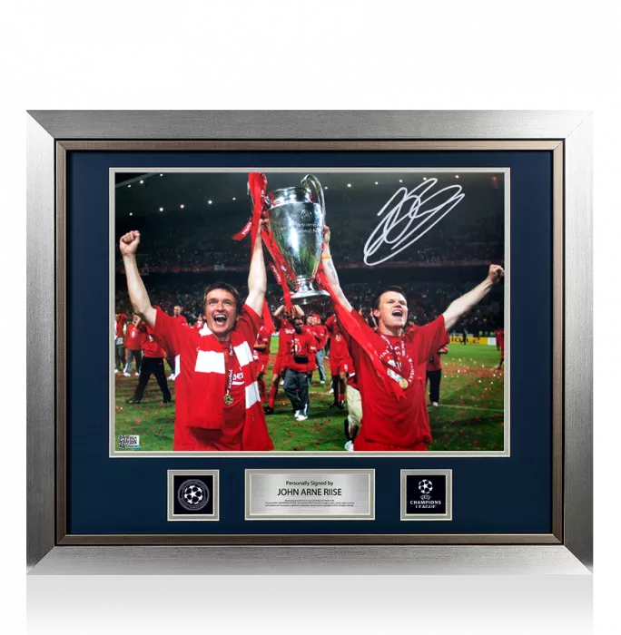 Icons John Arne Riise Official UEFA Champions League Signed And Framed Liverpool FC Photo: 2005 UEFA Champions League Winner