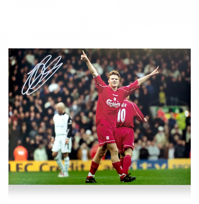 Icons John Arne Riise Signed Liverpool FC Photo In Premium Photo Frame: Iconic Goal Vs Manchester United