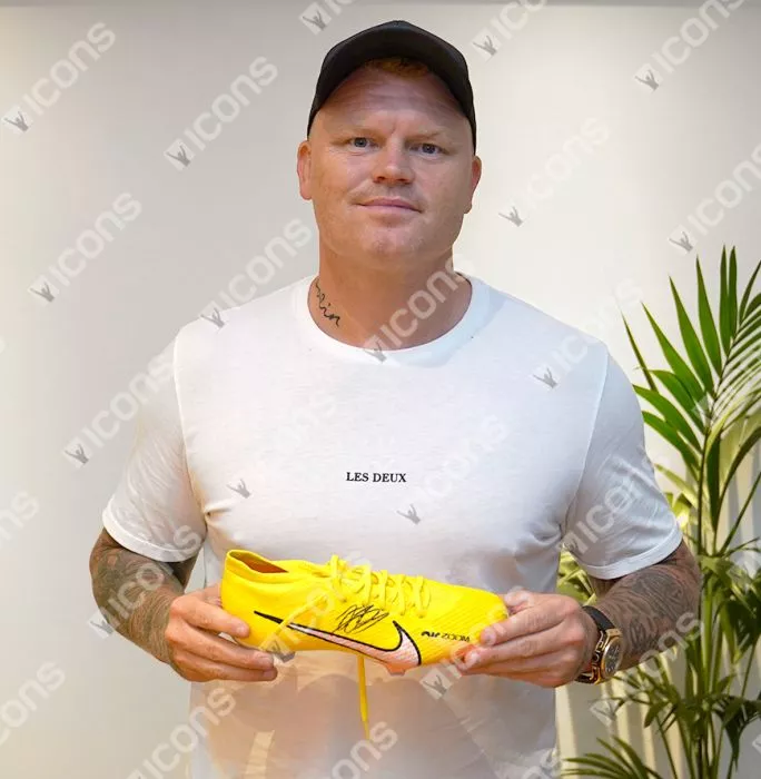 Icons John Arne Riise Signed Yellow Nike Mercurial Boot In Bubble Frame: Option 1