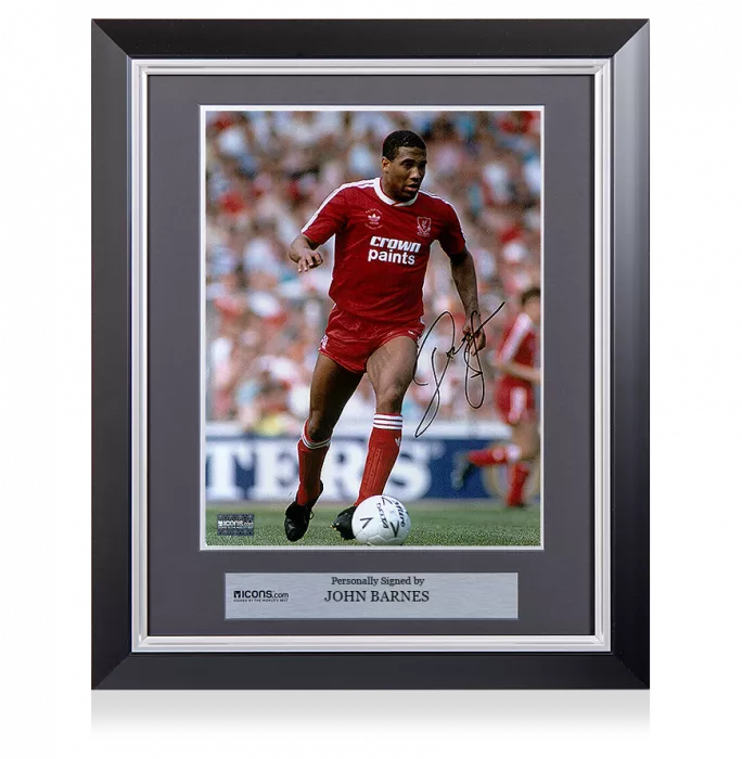 Icons John Barnes Signed And Framed Liverpool Photo: Reds Legend