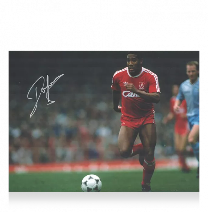 Icons John Barnes Signed Liverpool Photo In Premium Photo Frame