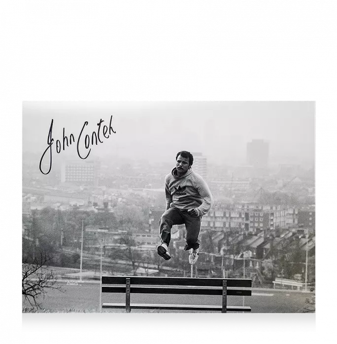 Icons John Conteh Signed Photo In Premium Photo Frame: Training