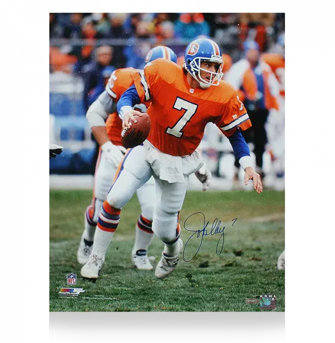 icons John Elway Signed Denver Broncos Photo: Super Bowl Champ