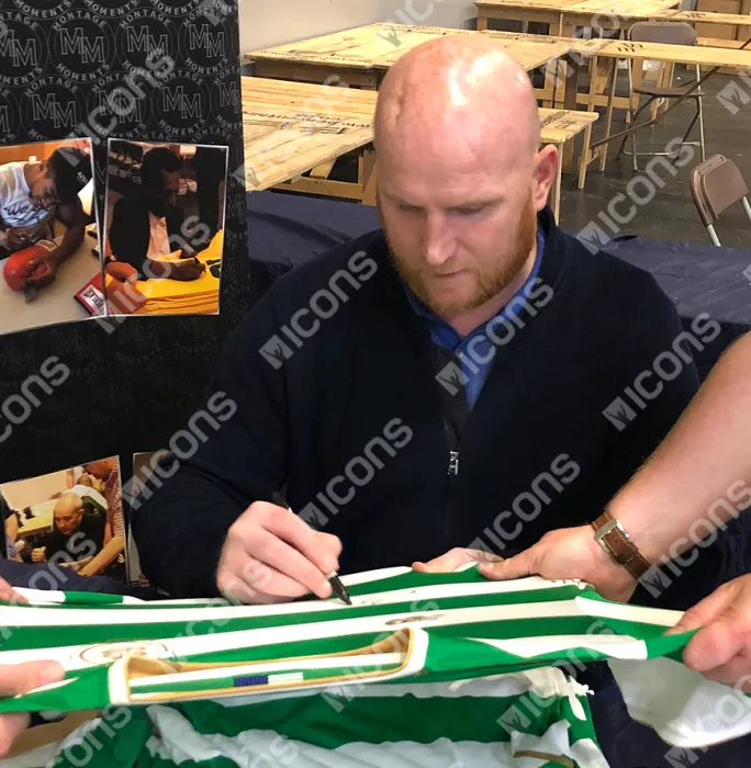 Icons John Hartson & Charlie Nicholas Signed Celtic Shirts In Classic Dual Frame