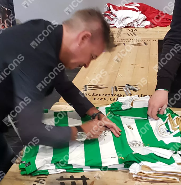 Icons John Hartson & Charlie Nicholas Signed Celtic Shirts In Classic Dual Frame