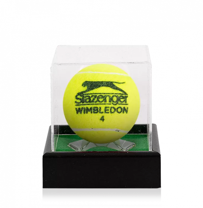 Icons John McEnroe Signed Wimbledon Tennis Ball In Acrylic Case