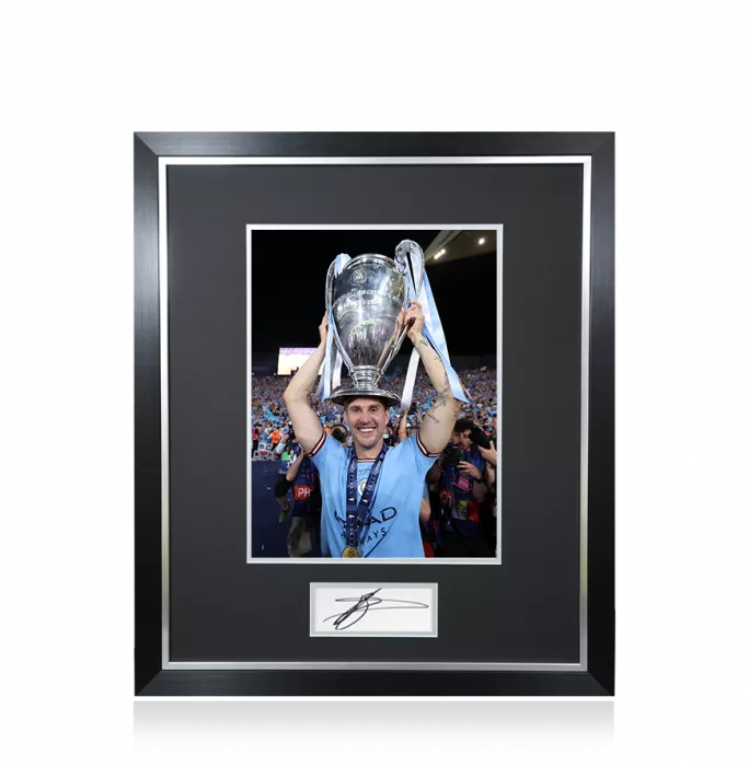 icons John Stones Signed Plaque and Photo Frame: 2023 UEFA Champions League Winner