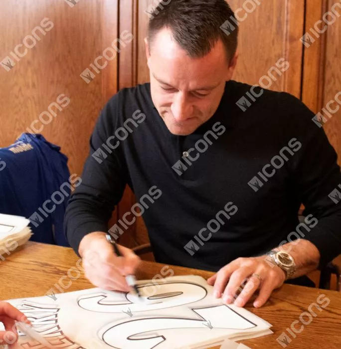 Icons John Terry Back Signed Chelsea 2007-08 Home Shirt