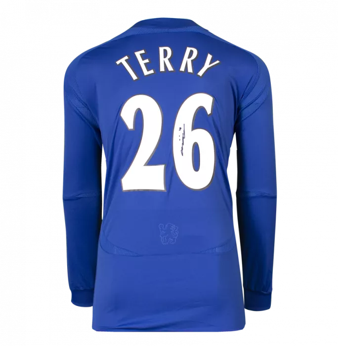 icons John Terry Back Signed Chelsea 2007-08 Home Shirt